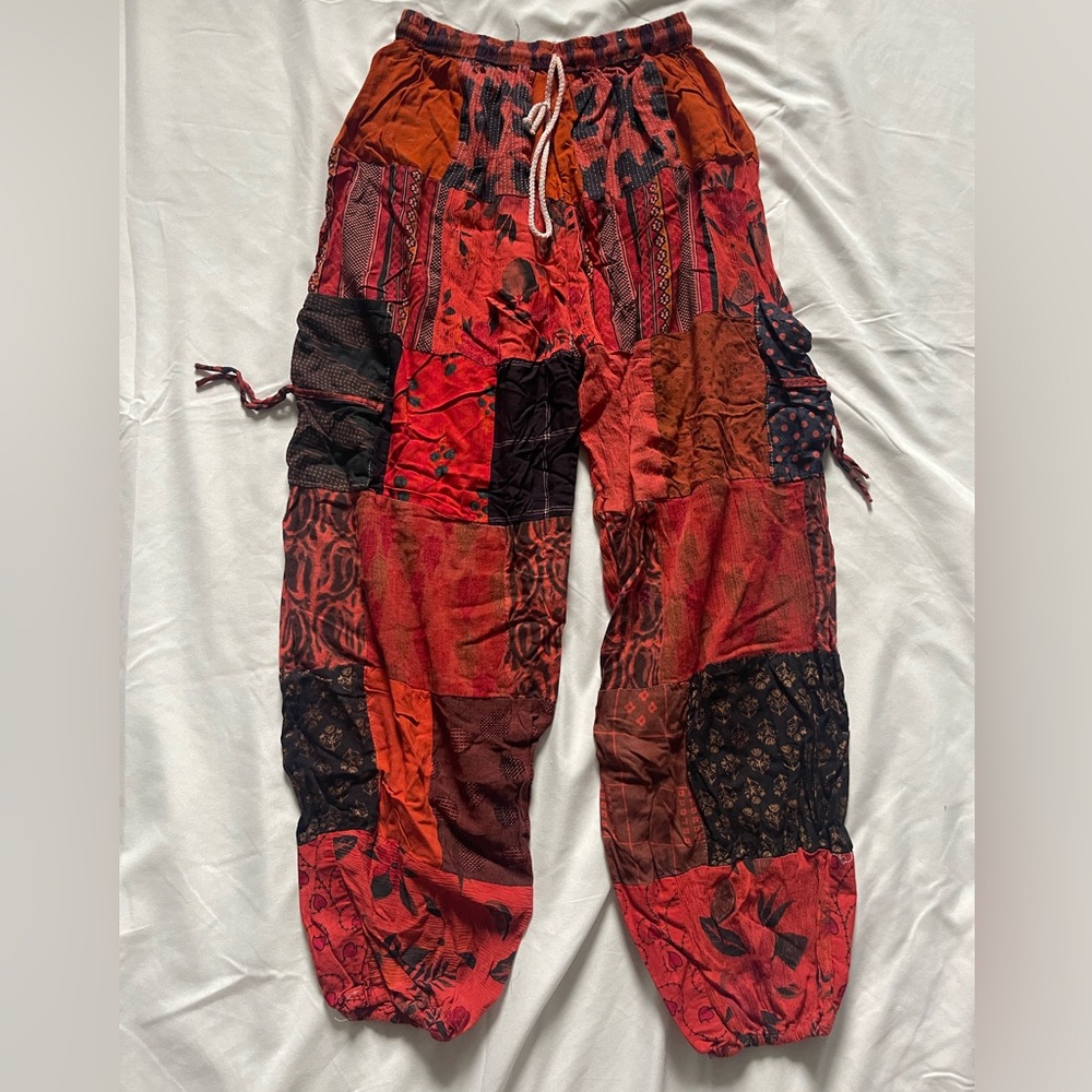 boho baggy patchwork breathable pants